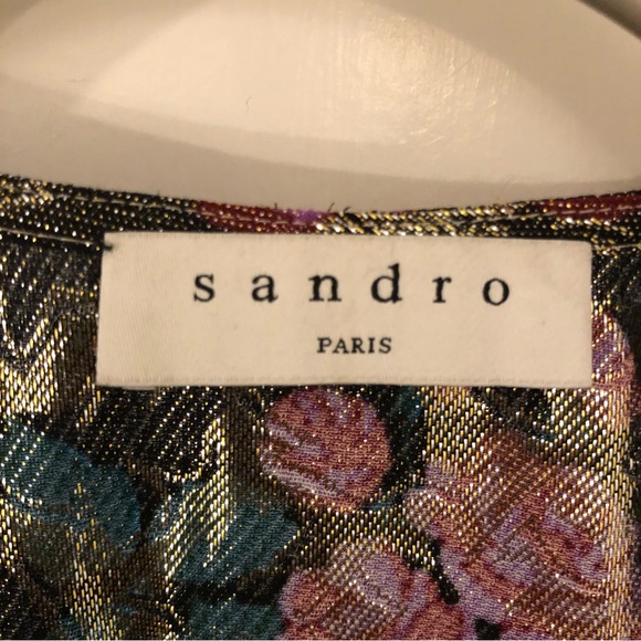 NWOT Sandro Paris luxury designer colorful dress $370 MSRP - Picture 15 of 16